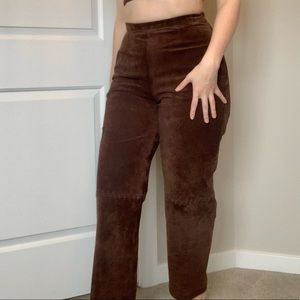 Vintage Genuine Suede Stitch Detail Pants